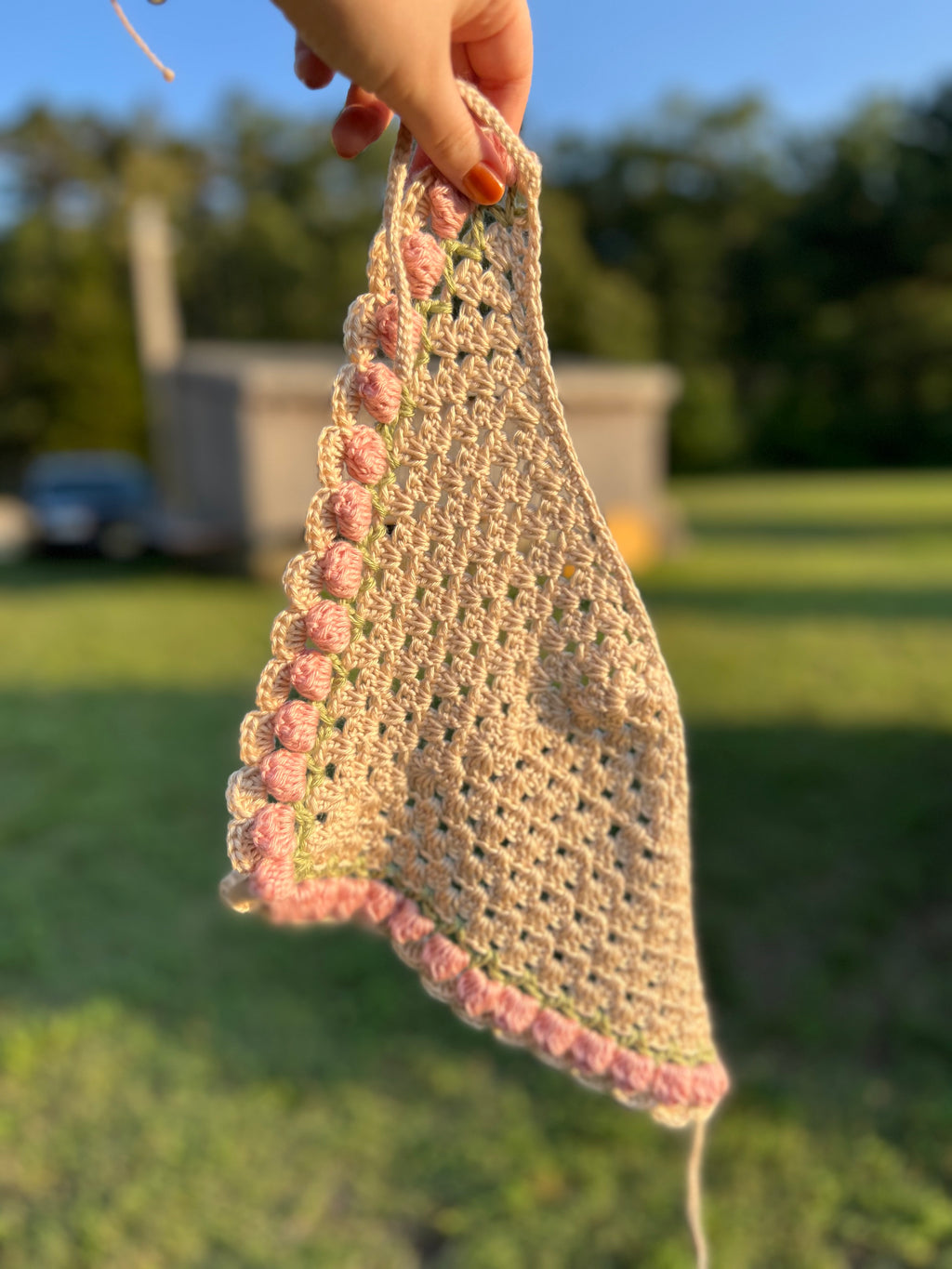 Crocheted Tulip Bandana