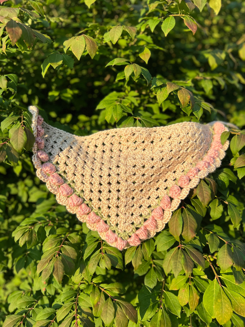 Crocheted Tulip Bandana