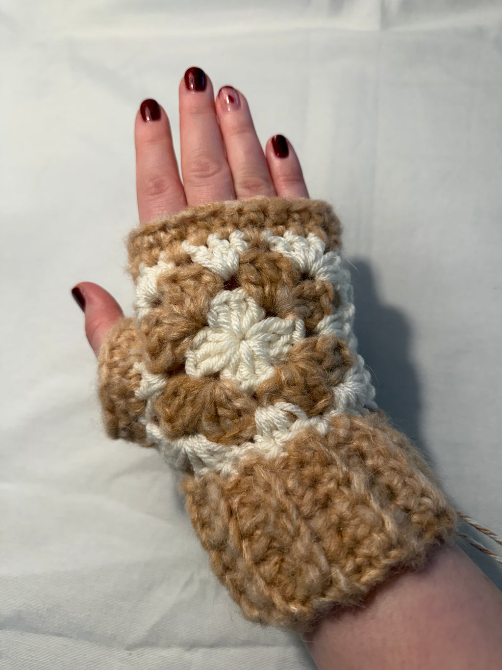 Crocheted Wool Beanies and Hand Warmers