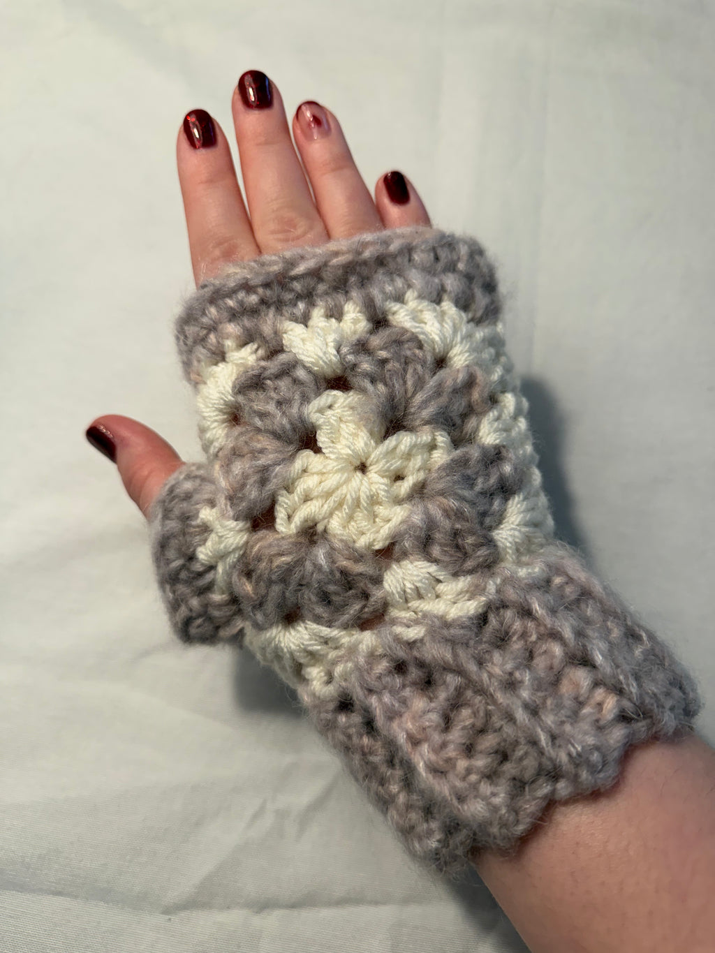 Crocheted Wool Beanies and Hand Warmers