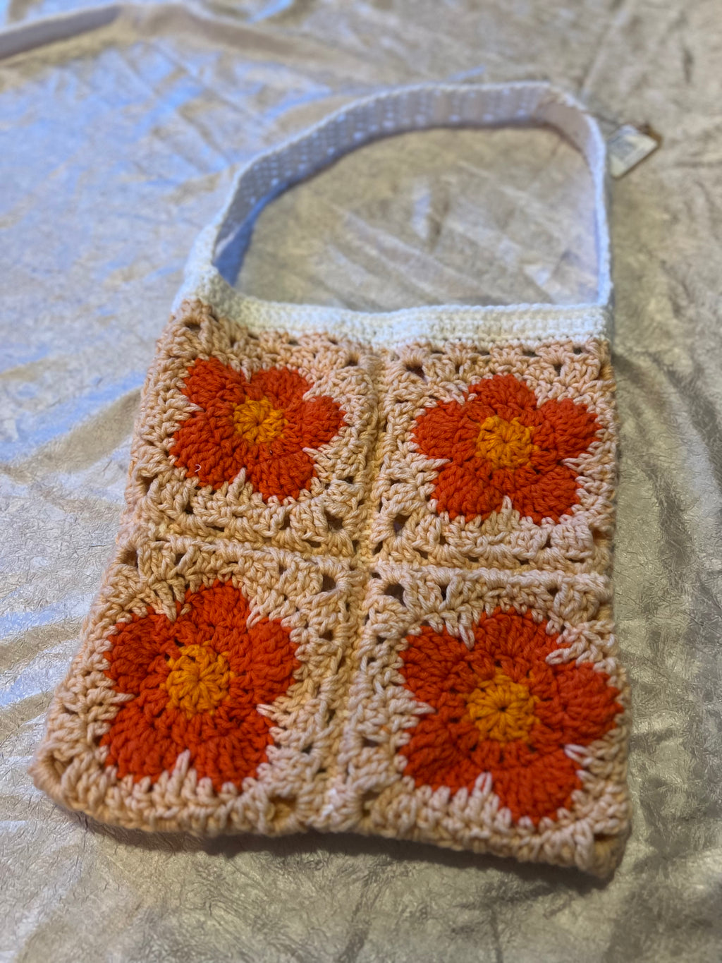 Flower Granny Square Tote Bag