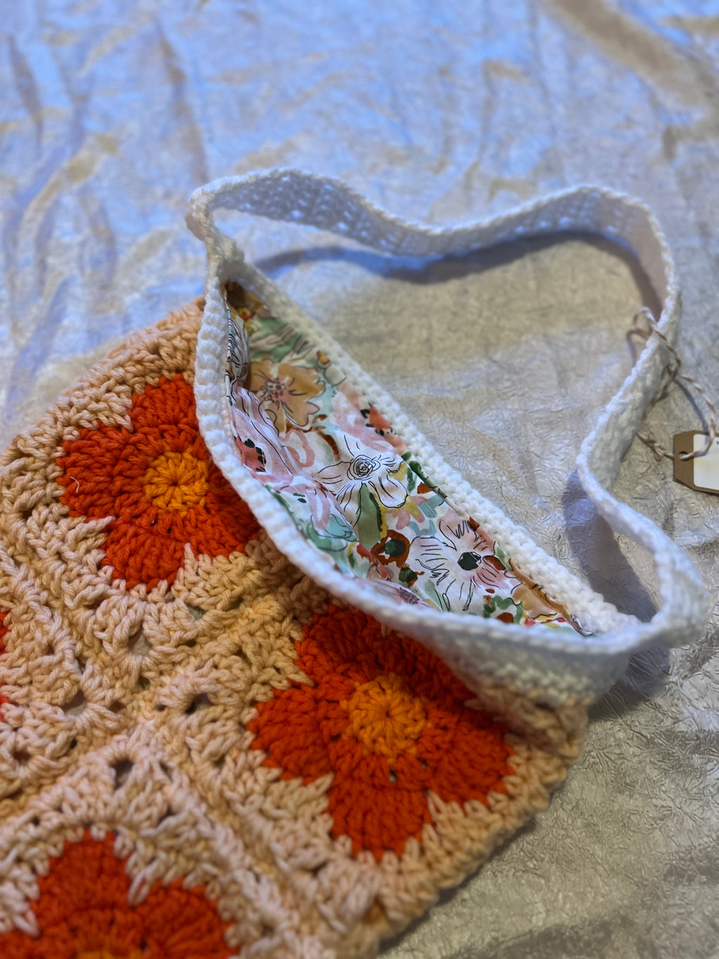 Flower Granny Square Tote Bag