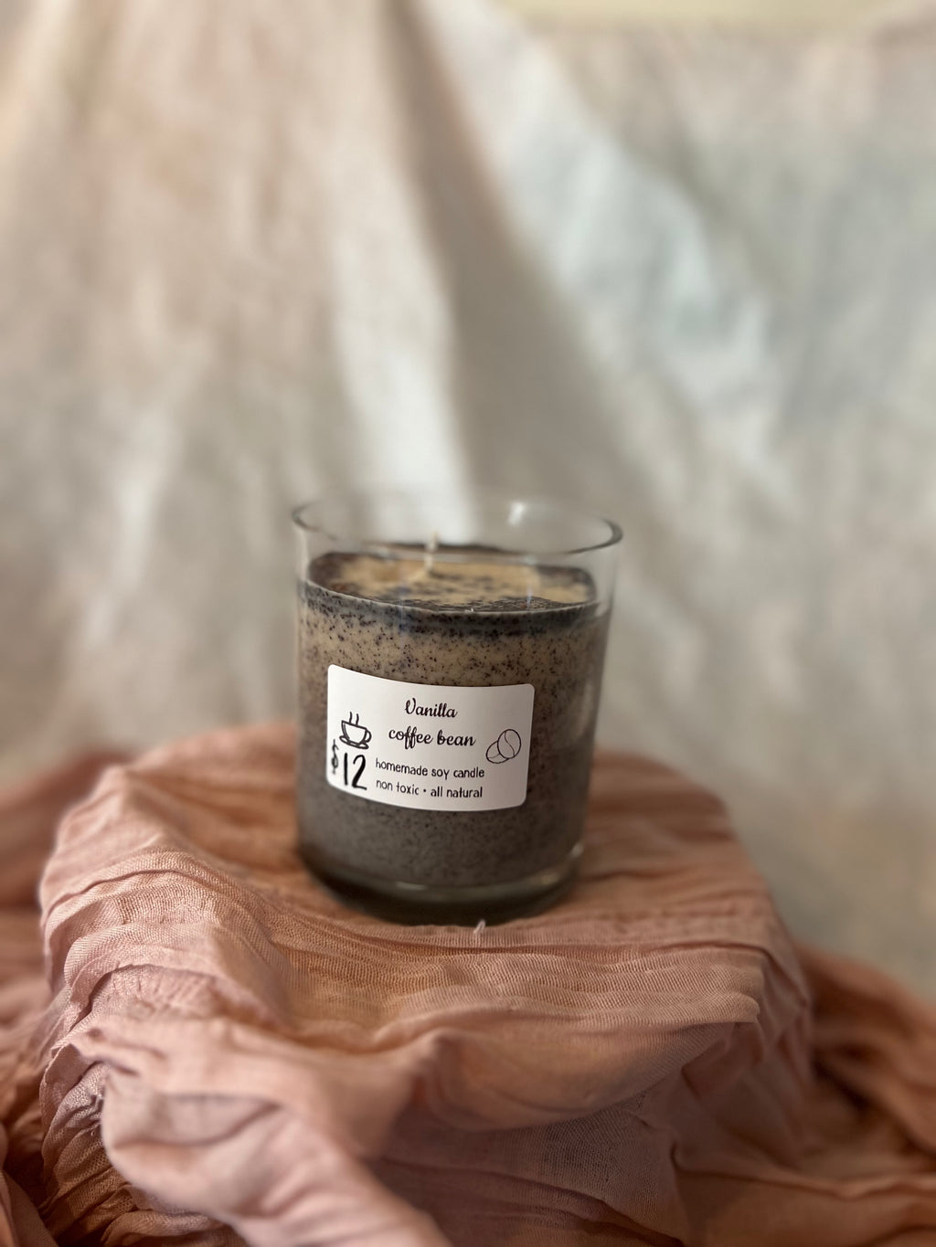 Glass Candle - Vanilla Coffee Bean - 10 oz
