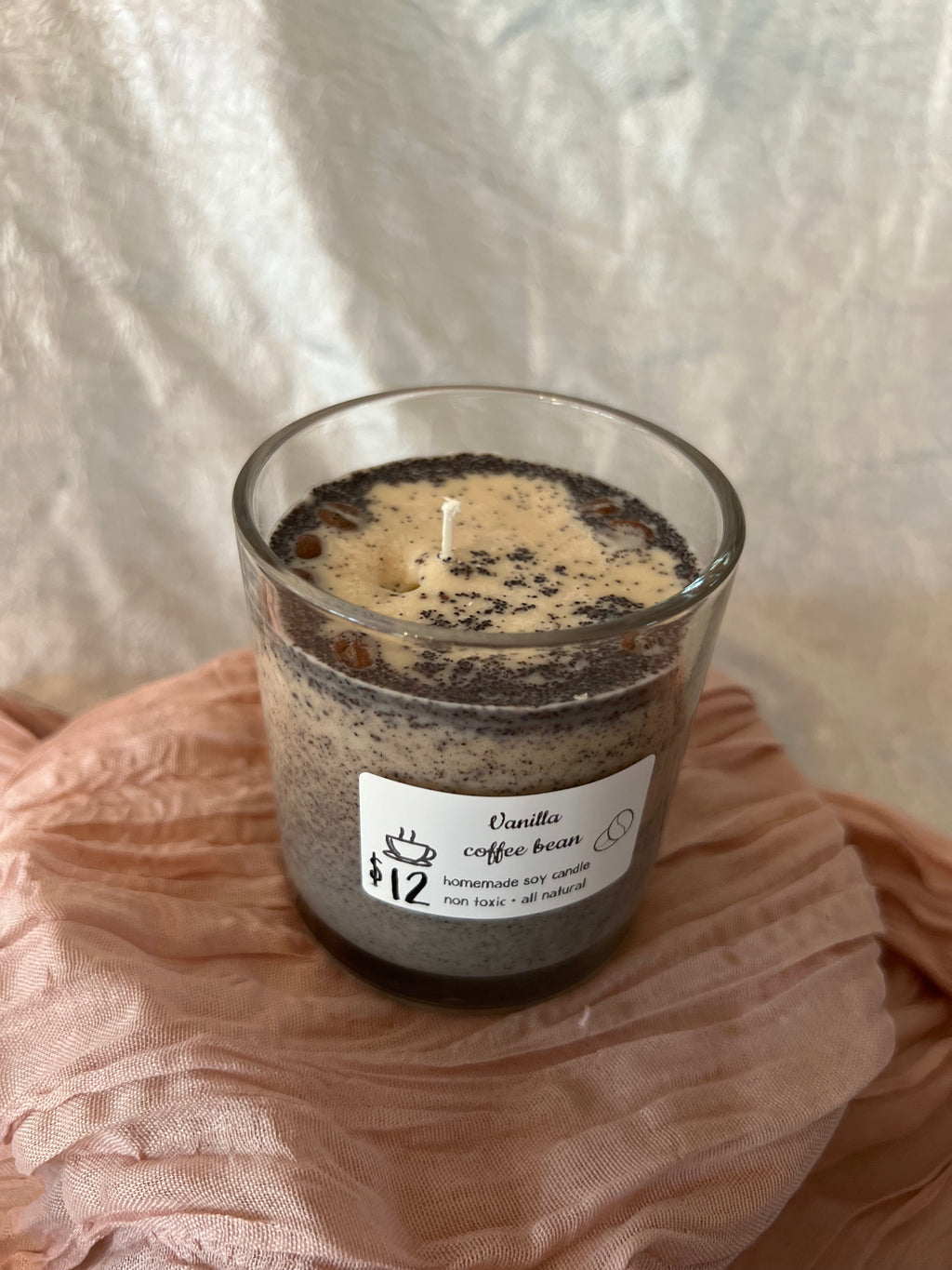 Glass Candle - Vanilla Coffee Bean - 10 oz
