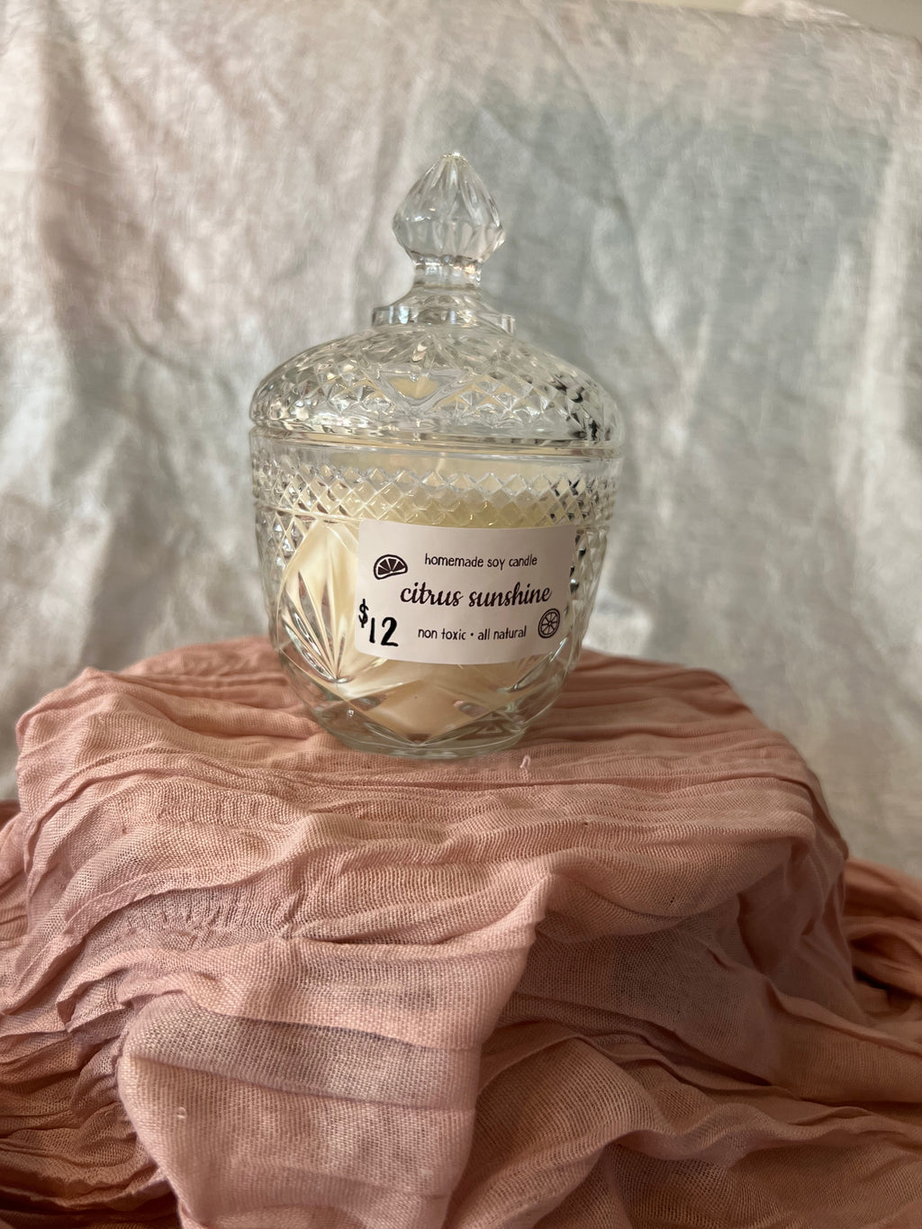 Glass Candle with Lid - Citrus Sunshine - 7 oz