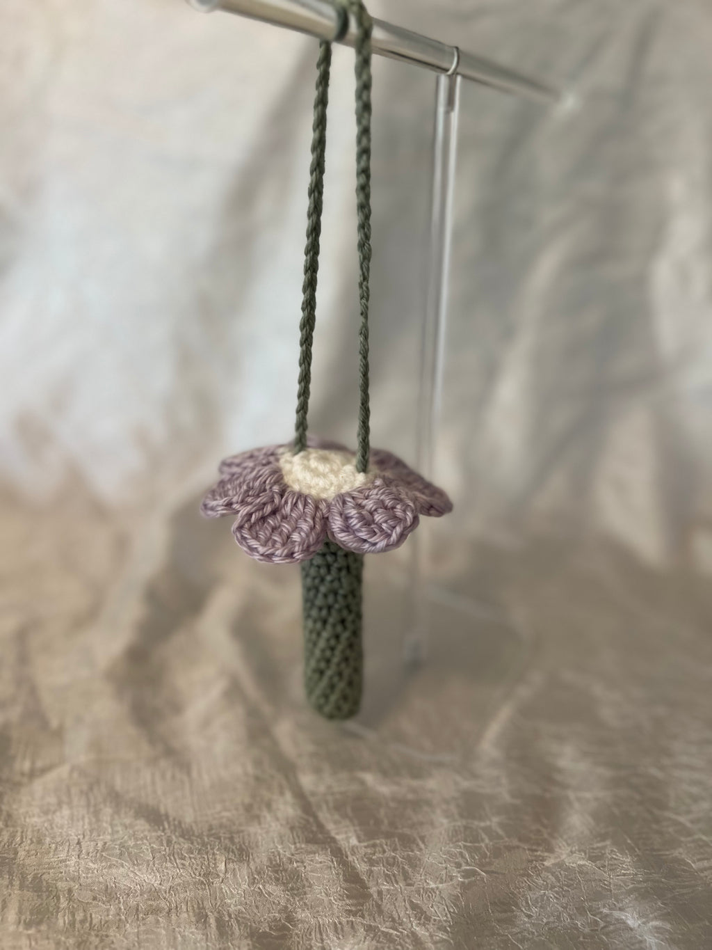 Crocheted Flower Lip Balm Cozy