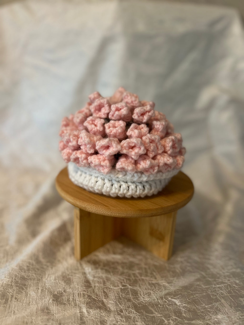 Crocheted Flower Pot Coaster Set