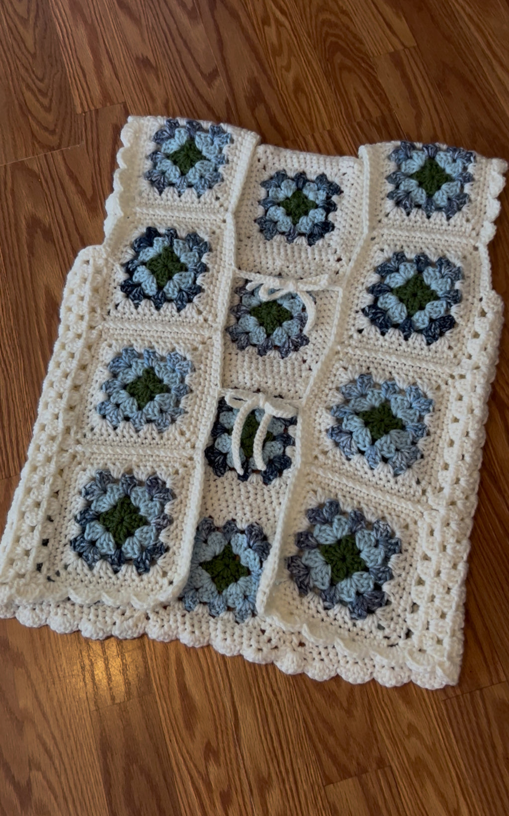 Crocheted Granny Square Vest